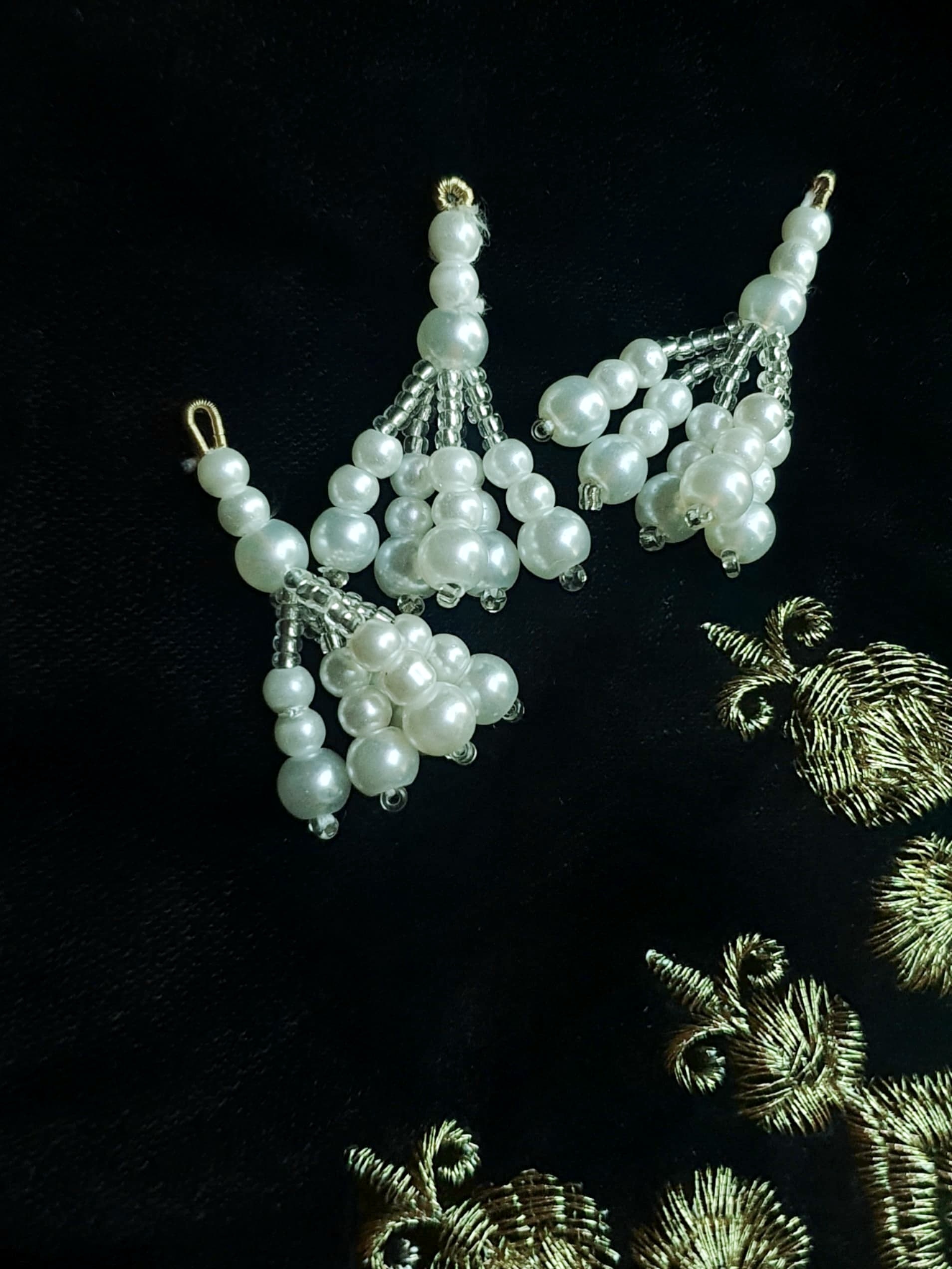 Cream Pearl Drop Tassel - Image 2