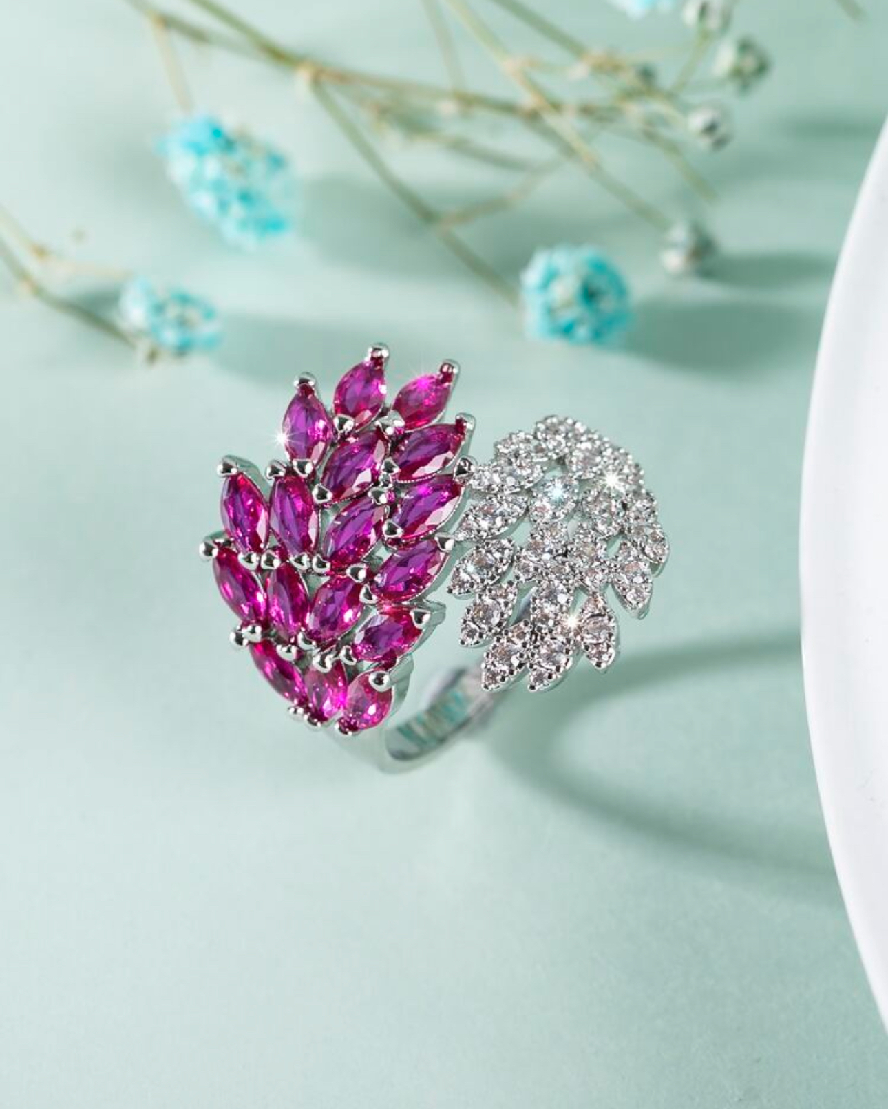 Ruby and Zirconia Luxe Ring - Image 3