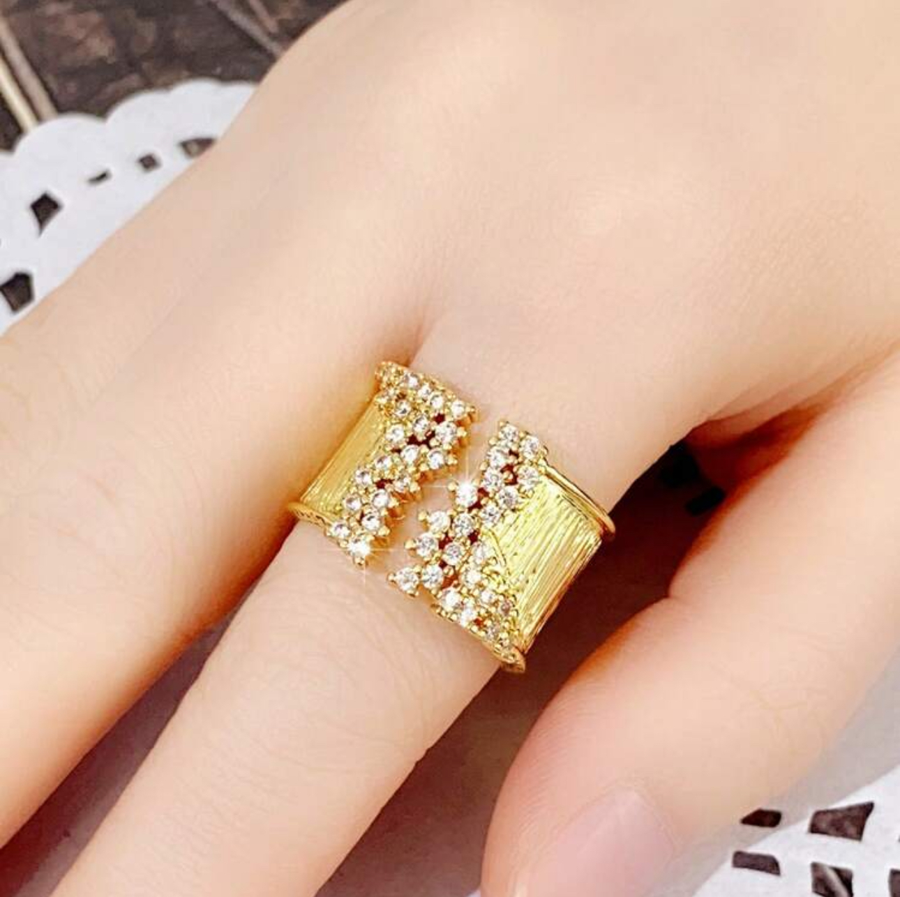 Gold Zirconia Ring - Image 3